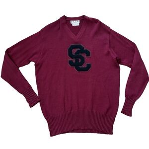 Vintage‎ Lasley Knitting Co Women’s Cheer Sweater/Sweater Dress SC College L/XL